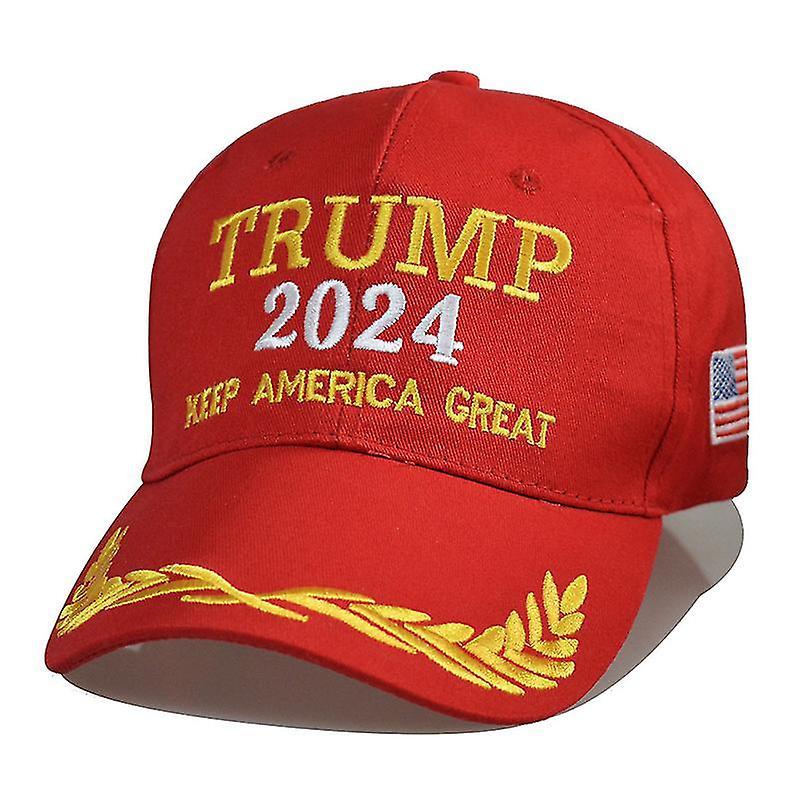 Wfuo Trump 2024 Hat Maga Cap Baseball Kag Usa Keep America Great Again Red Gold Summer Hip Hop Hat Baseball Cap red/gold