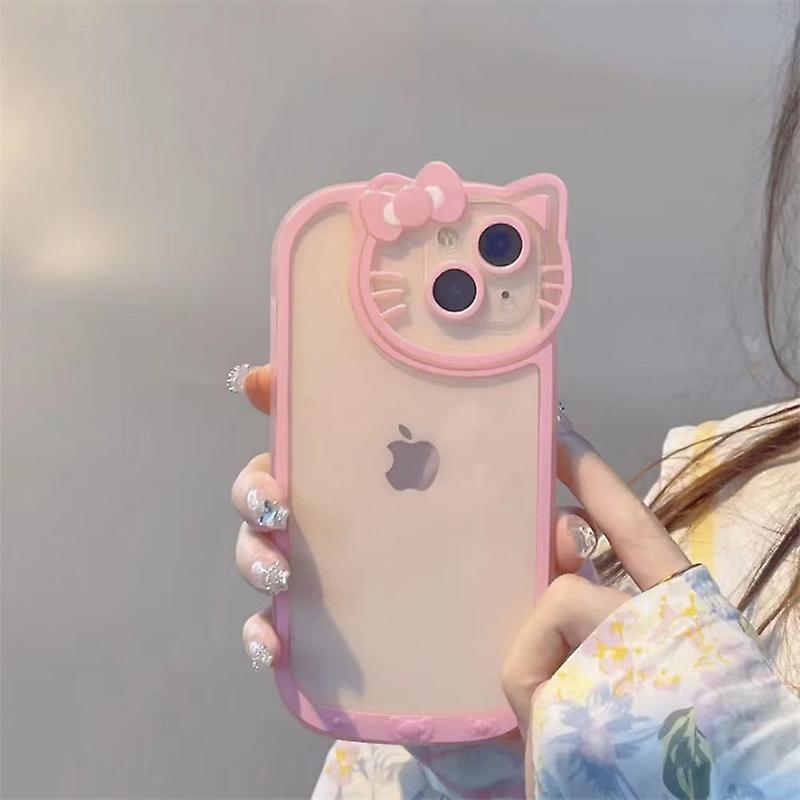 Aionyaaa Sanrio Hello Kitty Cases For Iphone 14 13 11 12 Pro Max Xs Xr 7 8 Plus Se2020 With Cosmetic Mirror Cartoon Transparent Cover Y2k No Makeup...