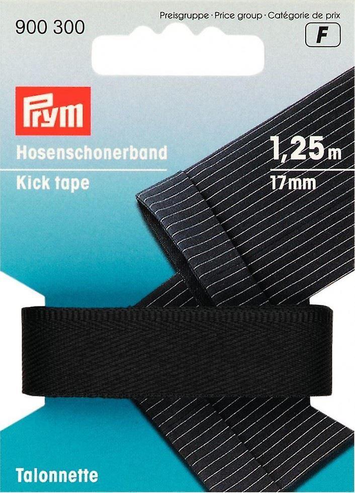 17mm Prym Sew On Kick Tape 1.25m  Black - each