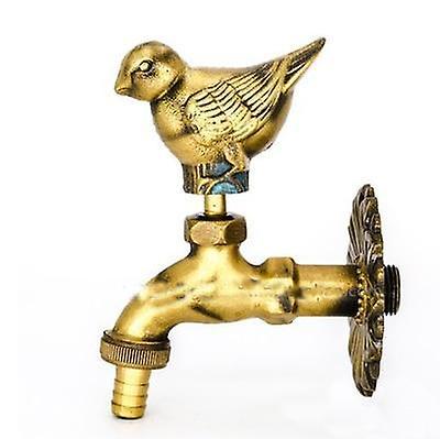 Slowmoose Outdoor Decorative Garden Faucet Animal Shape Bibcock Antique Brass Tap antique bird