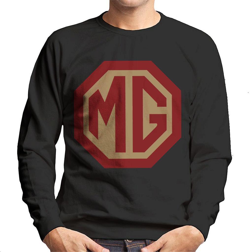 MG Red And Gold Logo British Motor Heritage Men's Sweatshirt Black Medium