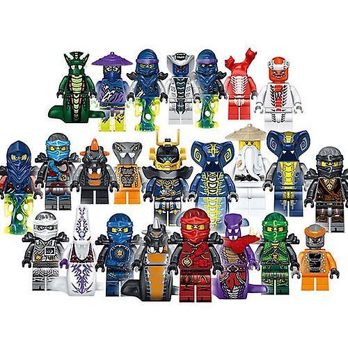 Quikhome 24pcs Building Block Mini Ninjago Assemble Figure Toy