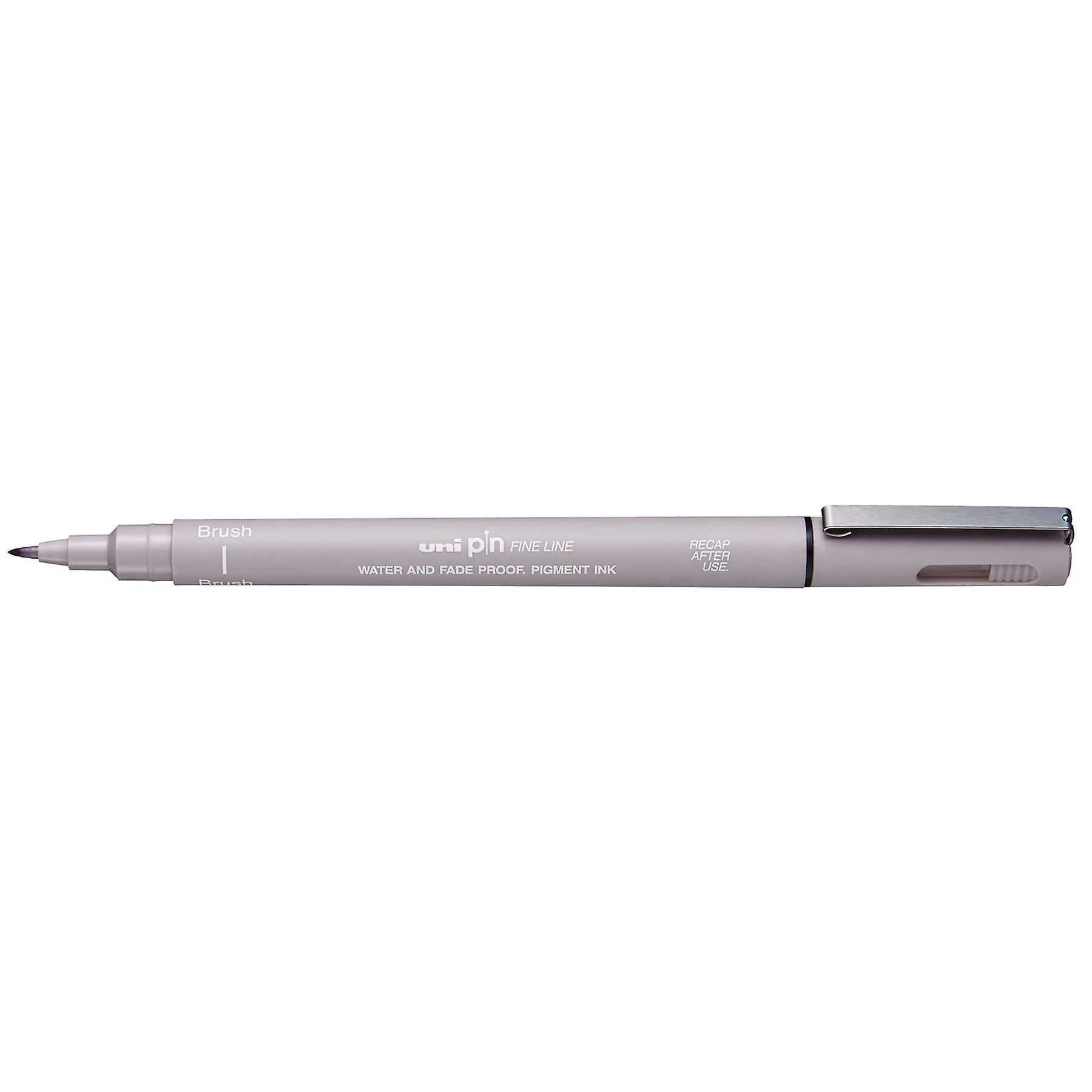 Uni-Ball Uni Pin Fine Line Pen, Light Grey, Brush