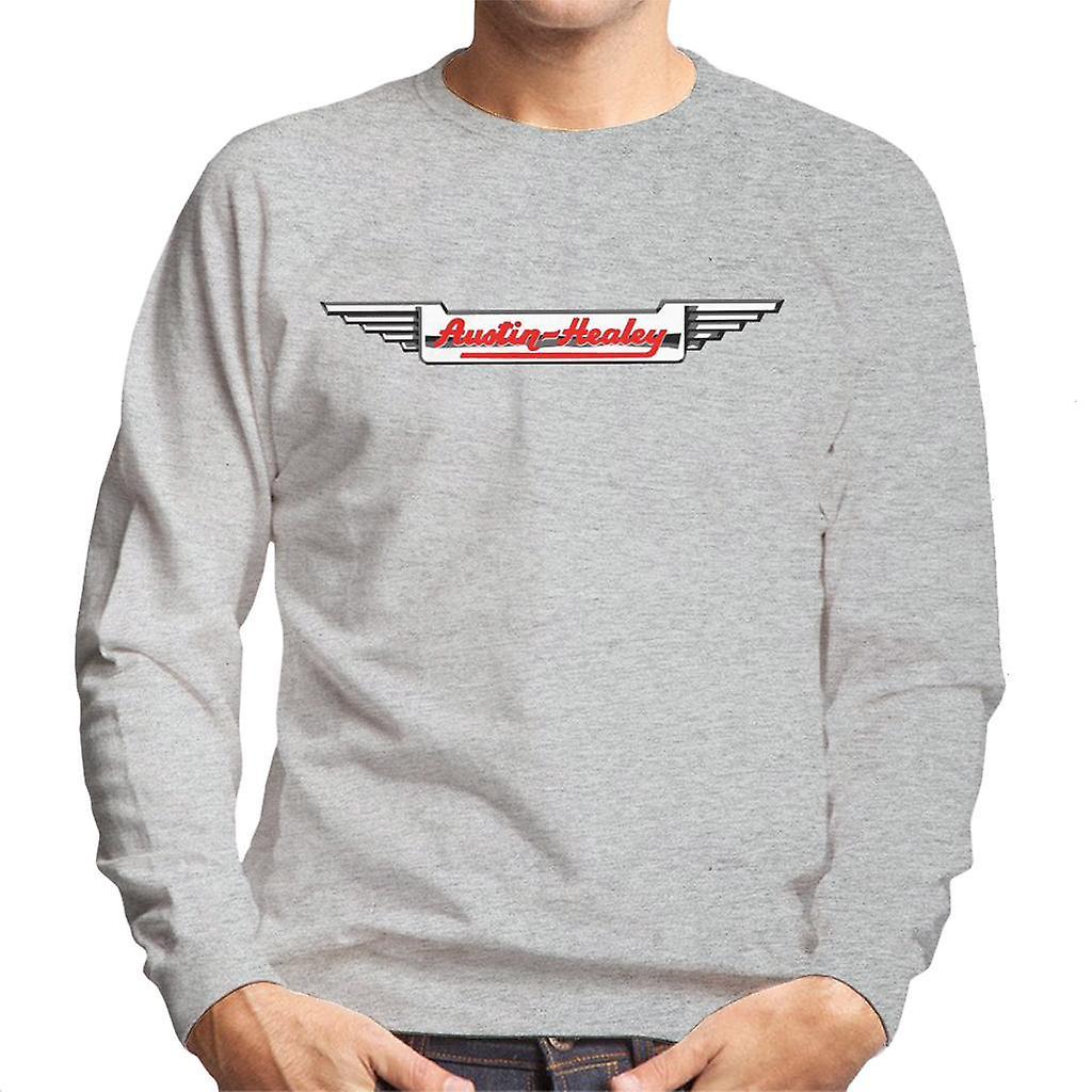 Austin Healey Logo British Motor Heritage Men's Sweatshirt Heather Grey X-Large