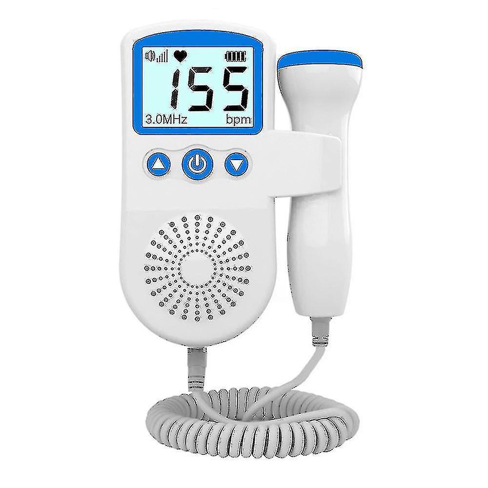 Winov Ultrasonic Fetal Doppler Detect Baby Heartbeat Rate Probe Prenatal Monitor Blue