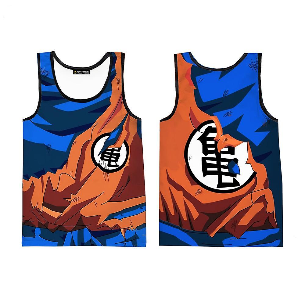 Snniv 2023 New Anime Goku Cosplay 3d Tank Tops Men Summer Bodybuilding Streetwear Sleeveless Tops Tees Unisex Fashion Casual Cool Vest 1 XXS