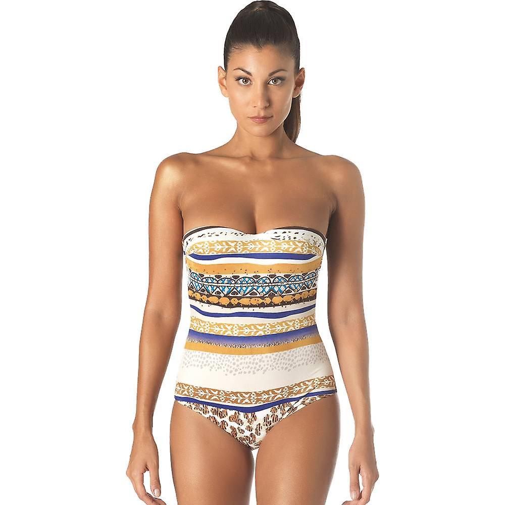 Parah swimwear swimsuit Anima Lier Brown Blue/Brown/Orange 40C