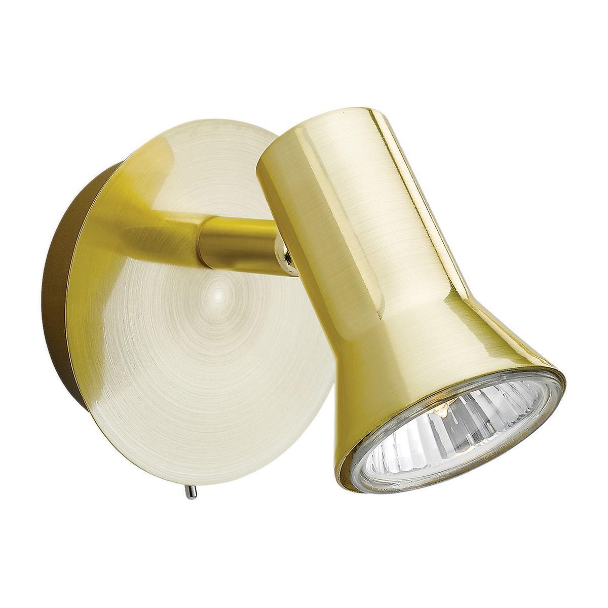 Magnum 1 Light Single Switched Spotlight Brushed Brass GU10