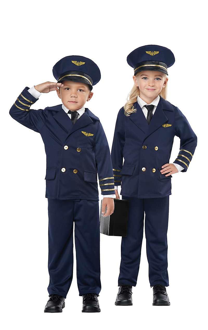 California Costumes Unisex Toddler's Pilot Uniform Fancy Dress Costume Navy Blue Large