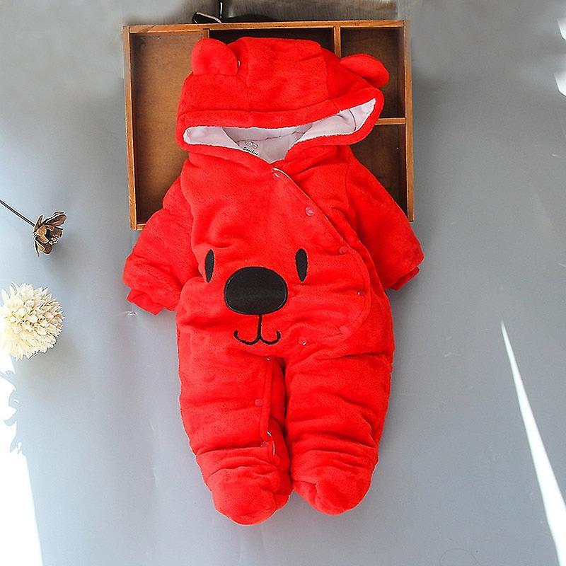 Slowmoose Baby / Cartoon Bear Jumpsuit, Cute Winter Clothing red-200004889 Newborn