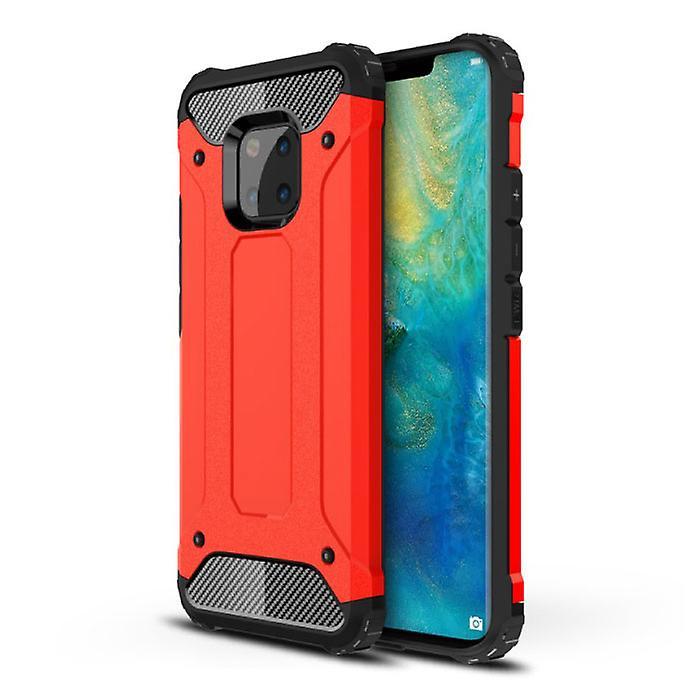 Stuff Certified ® Stuff Certified® Huawei P20 Lite Armor Case - Silicone TPU Case Cover Cas Red