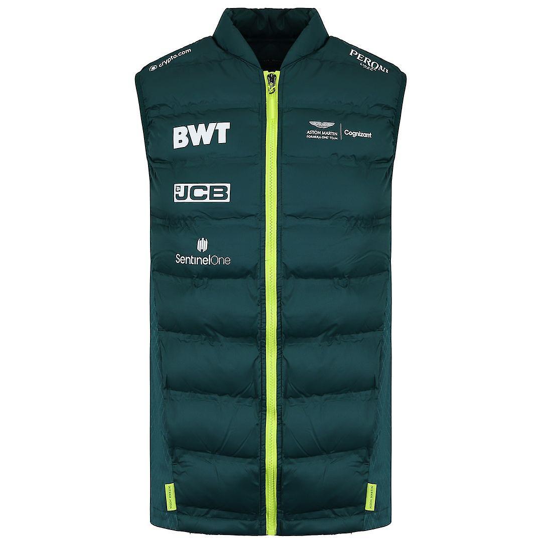 Aston Martin Cognizant F1 Official Team Body Warmer Green Mens Gilet AMC21JKT14 S