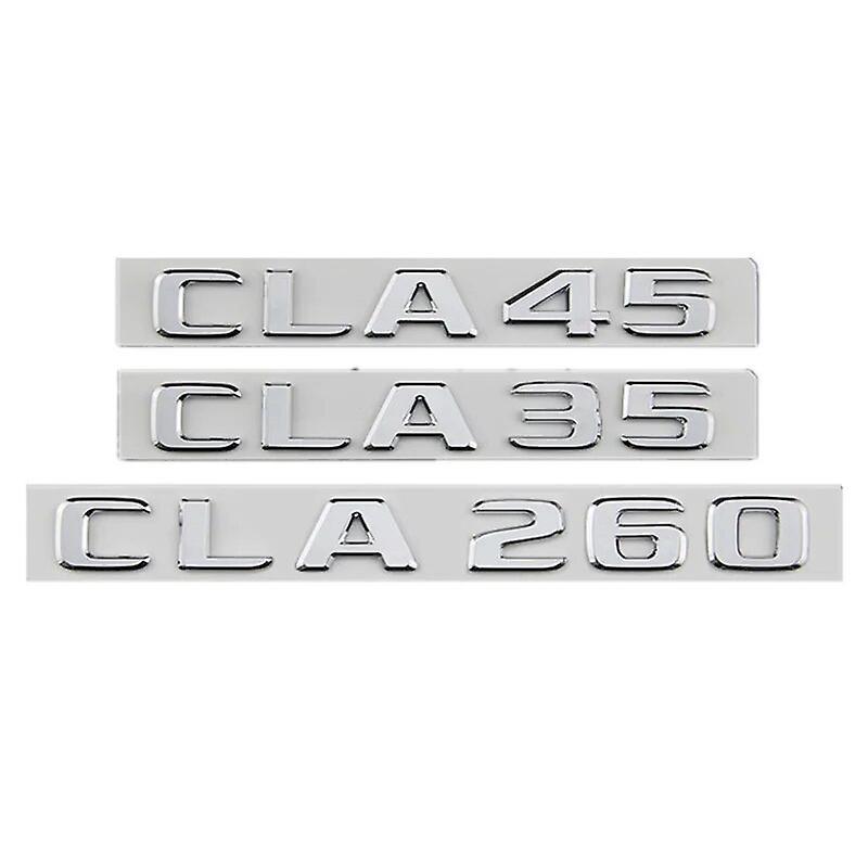 Hikig Trunk 3d Car Letters Stickers For Mercedes Cla35 Cla45 Amg Cla260 Cla200 Cla180 Cla250 Cla220 C117 W117  Emblem Logo Accessories Chrome CLA 180