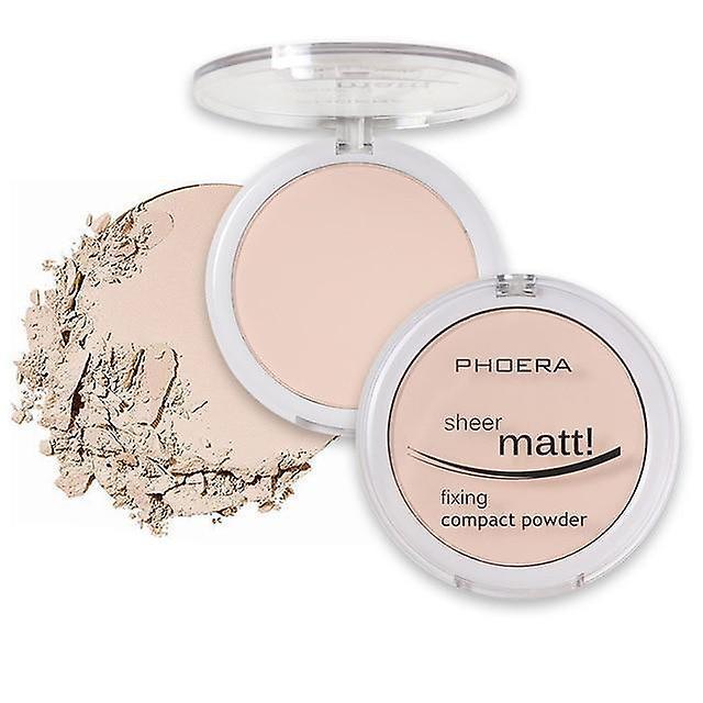 Slowmoose Waterproof And Long Lasting, Shee Matte Compact Powder For Face Oil Control And Translucent