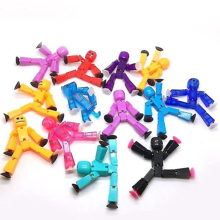 Cryin 10 Pcs Random Color Stikbot Screen Animation Toys Shed Dolls With Sucker Toys