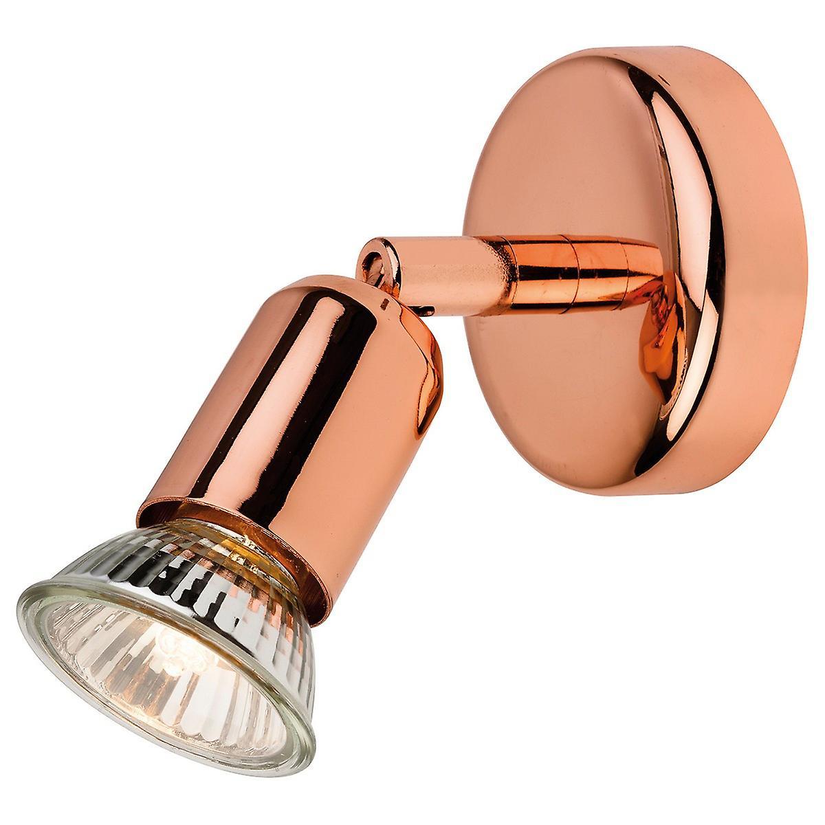 Runner 1 Light Single Wall Spotlight Copper GU10