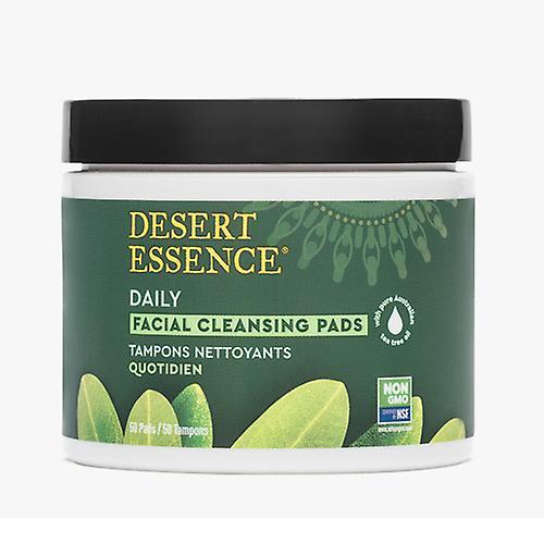 Desert Essence Tea Tree Oil Facial Cleansing Pads, 50 Pads (Pack of 1)