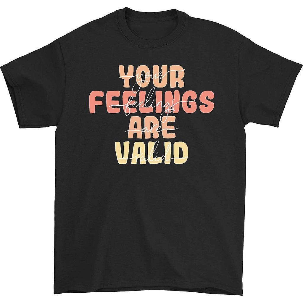 HISHARK Your feelings are valid 90s t-shirt Black M