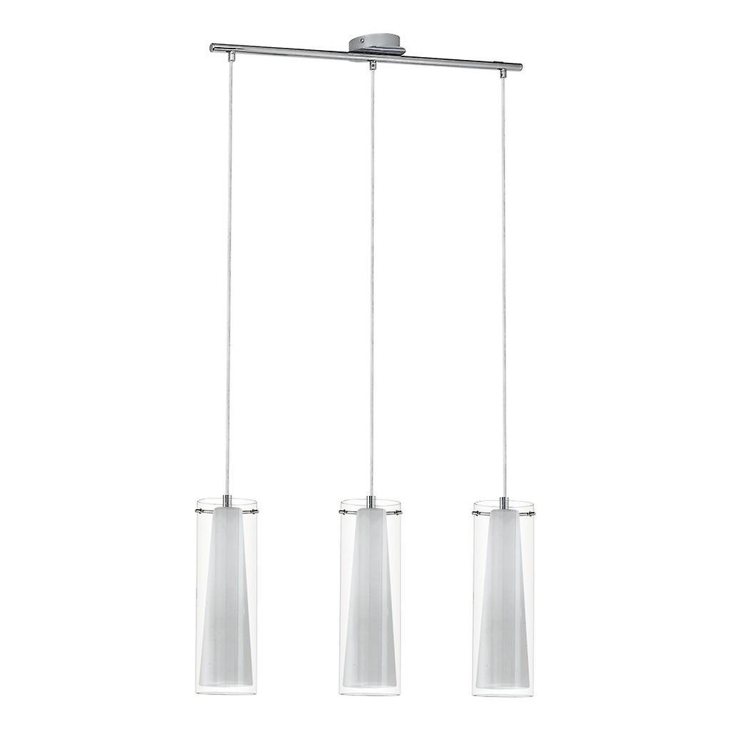 Eglo Lighting Pinto 3 Light Ceiling Pendant Bar Polished Chrome, E27