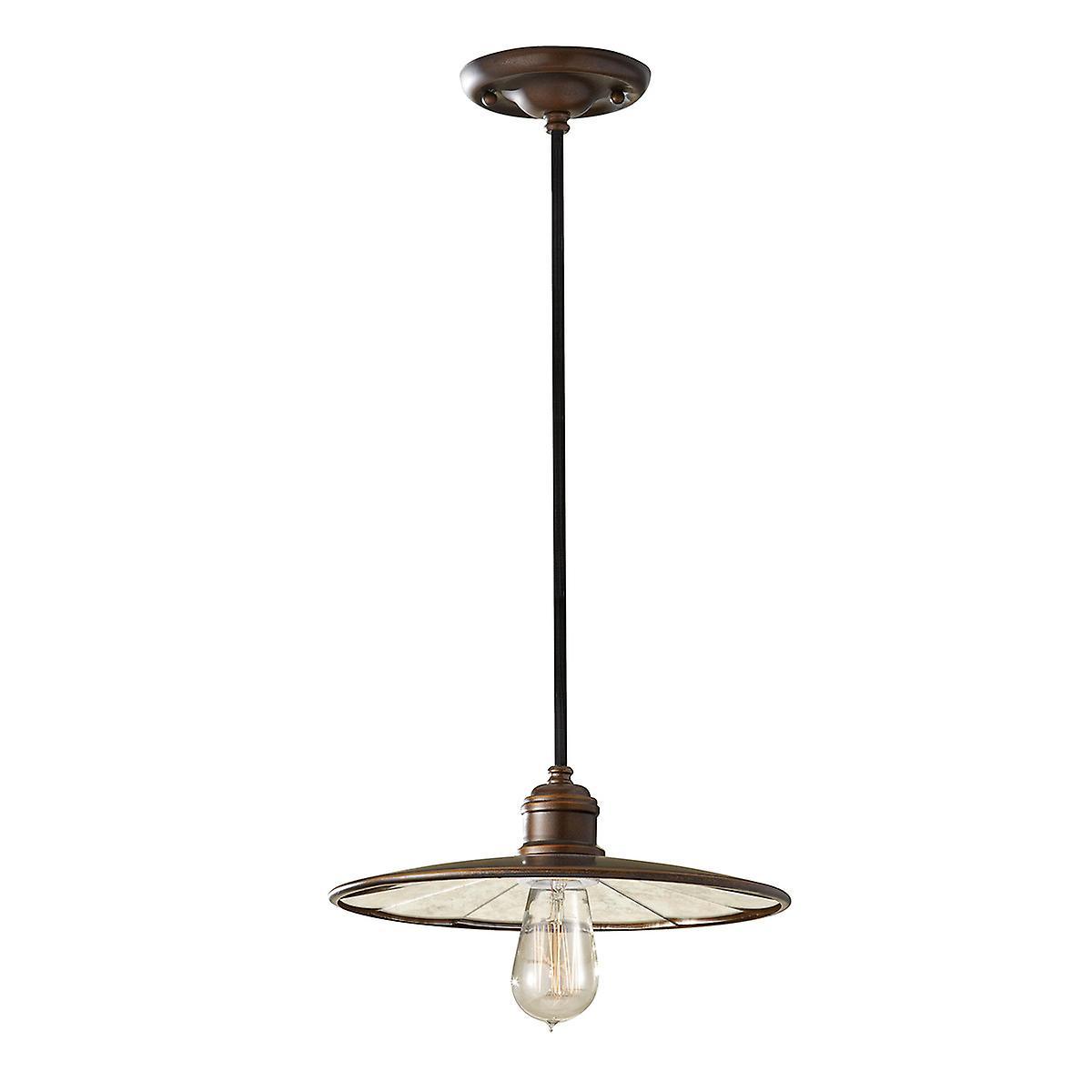 Urban Renewal 1 Light Dome Ceiling Pendant Bronze E27