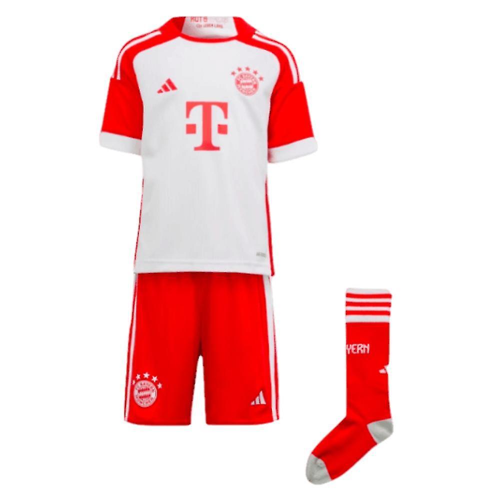 Adidas 2023-2024 Bayern Munich Home Mini Kit White 18-24 Months