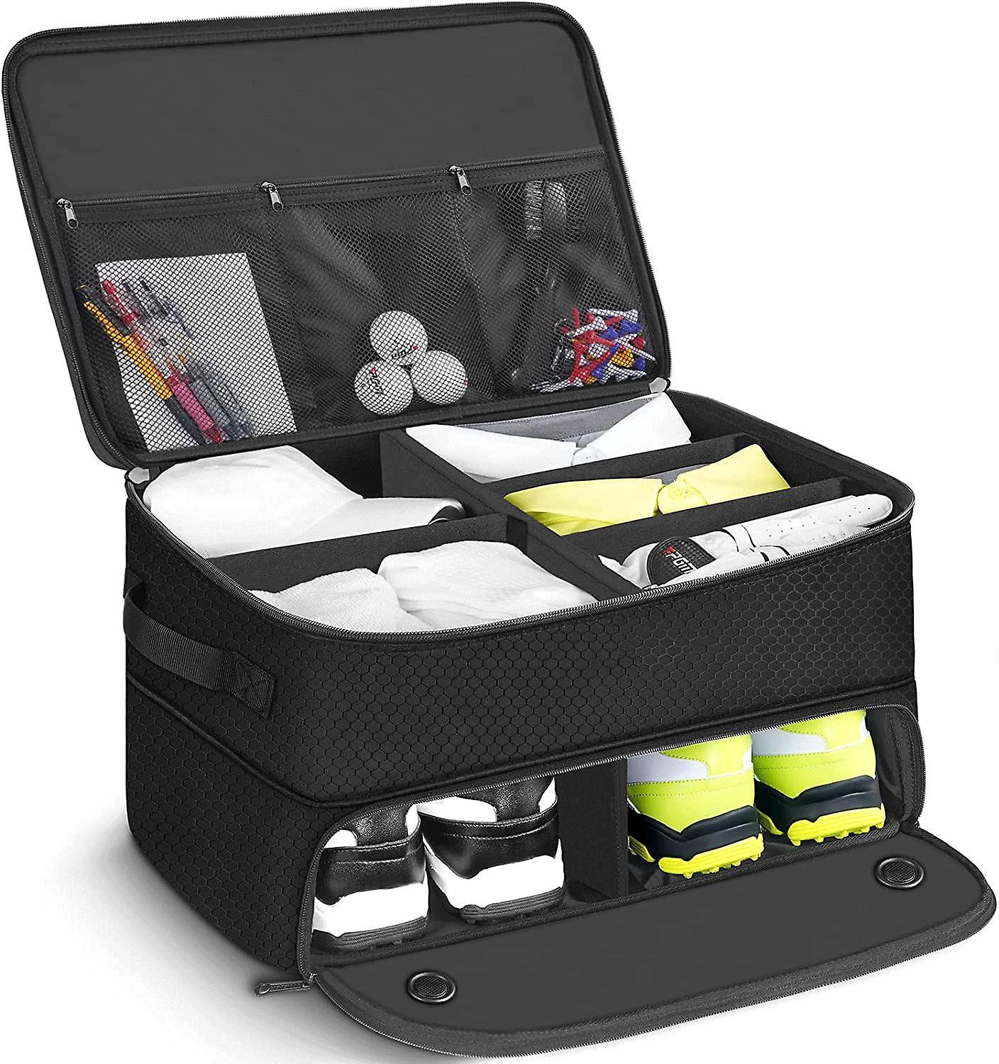 Ruitong 2 Layer Golf Trunk Organizer, Waterproof Car Golf Locker