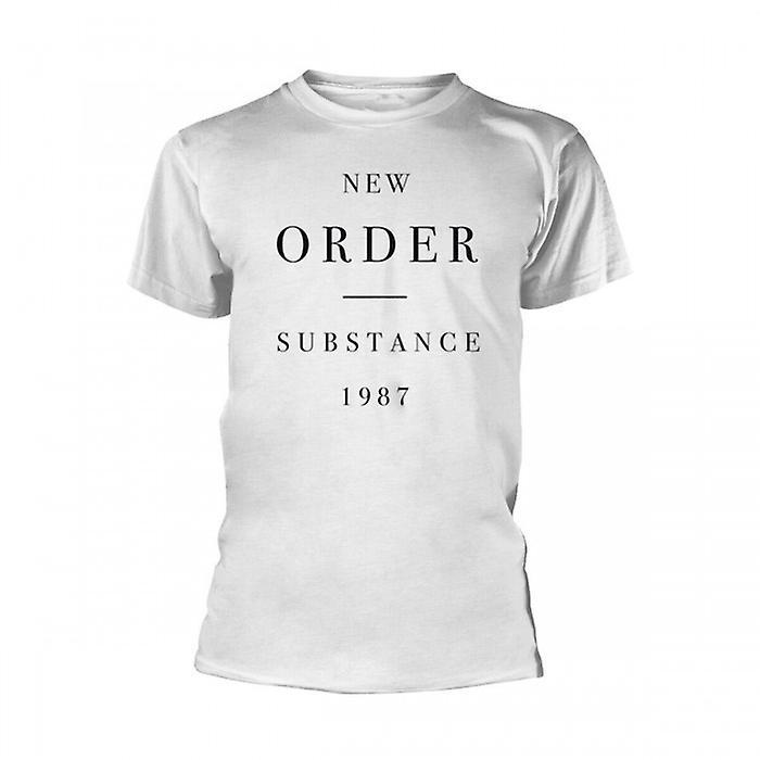 New Order Unisex Adult Substance Cotton T-Shirt White L