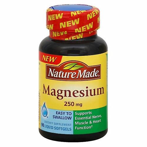 Nature Made Magnesium,250 mg ,90 Liquid Softgels (Pack of 1)