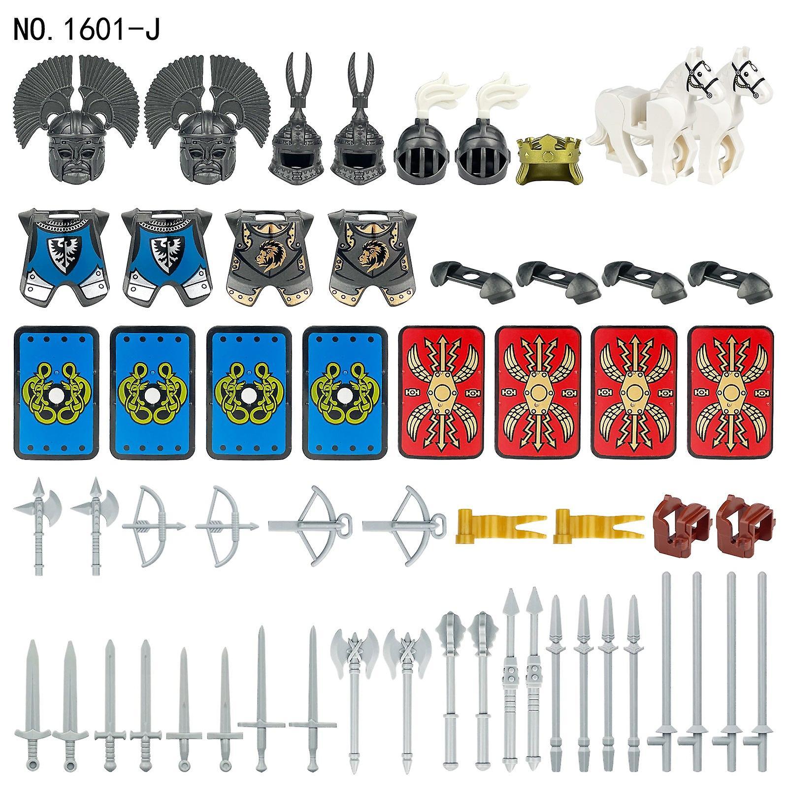 1601-J medieval knight soldier weapon kits accessories components children assembling building blocks toy 1601-j [without people]]