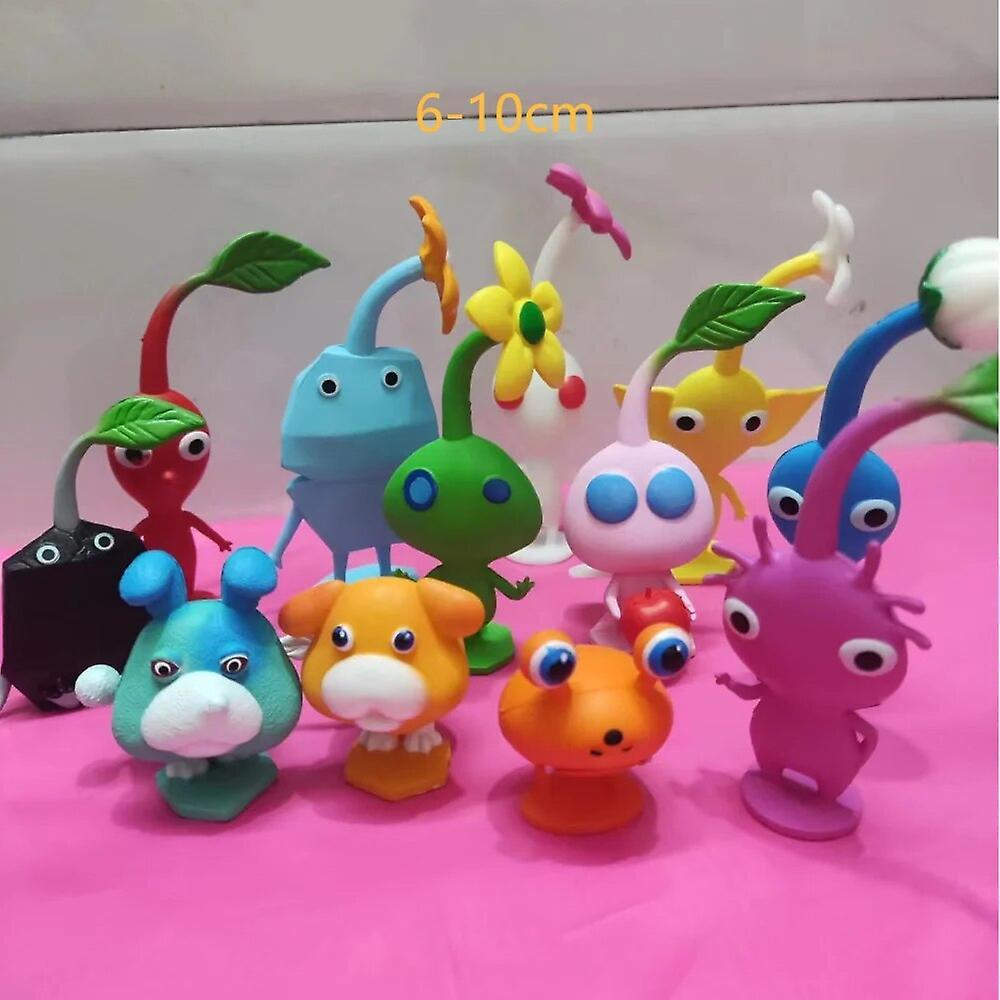 Aintier Pikmins Figure Set Toy Pikmins Figurines Rock Pikmins Oatchi Plastic Doll Blue Ice Plastic Toys Figuras Action Figures Christmas set of 12