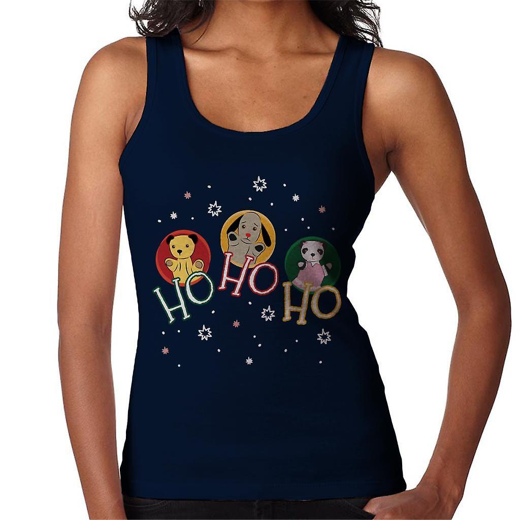 Sooty Christmas Ho Ho Ho Women's Vest Navy Blue Small