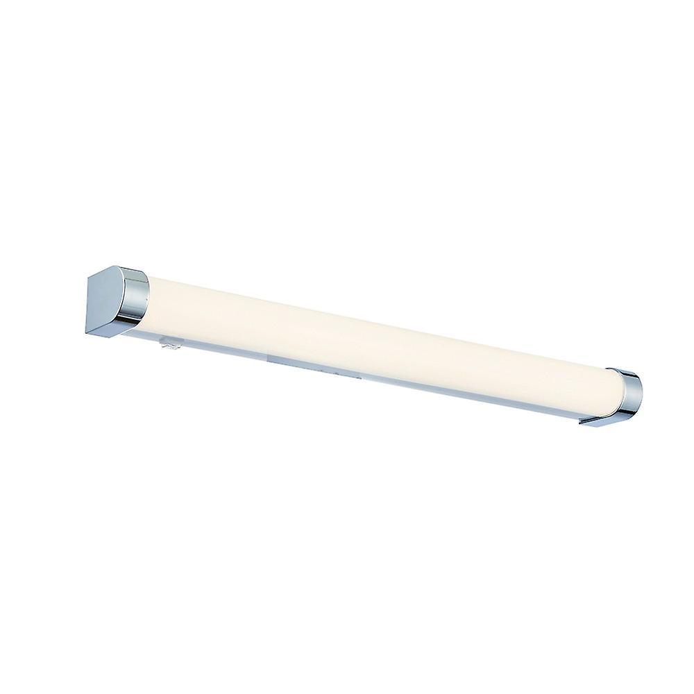 Saxby Lighting (Poole) Moda Bathroom Wall 1 Light IP44 15W White Ribbed & Chrome Effect