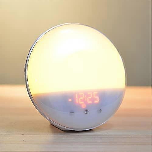 Elrachen Wake Up Light Alarm Clock with Sunrise and Sunset Simulation Bedside Night Light 20 Levels Brightn