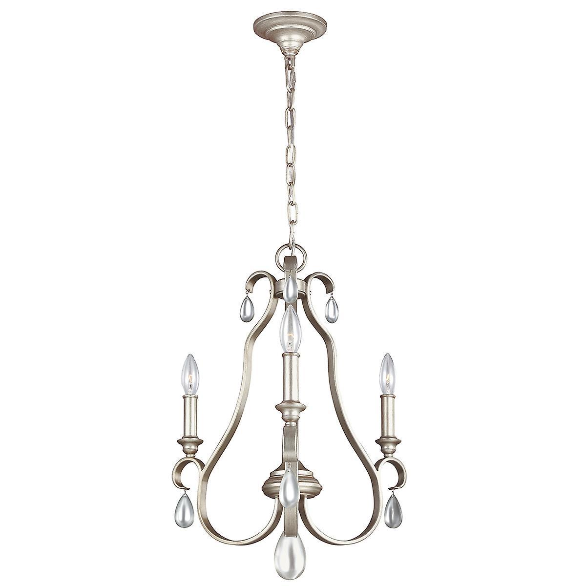 Dewitt Chandelier 3 Light Silver Finish E14