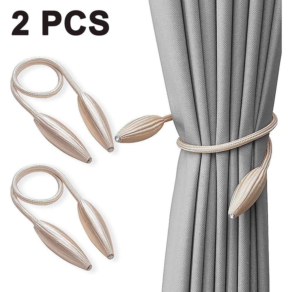 unbrand 2 Pcs Magnetic Curtain Tiebacks,Convenient Drape Tie Backs, Decorative Drape Tie Backs Holdback Hold