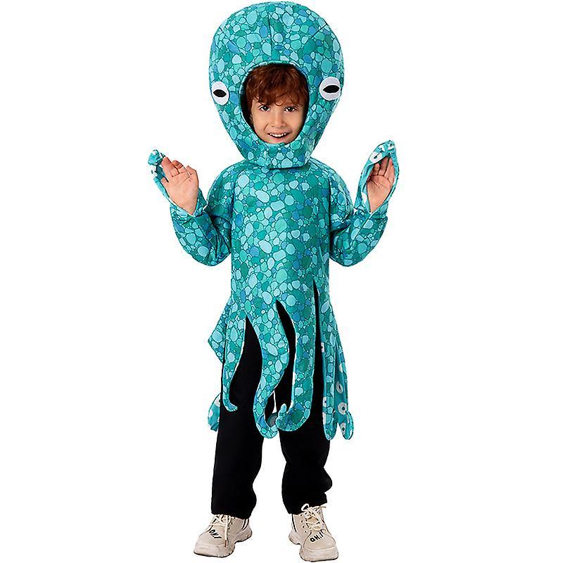 Baiyis Octopus Cosplay Costume For Kids Sea Animal Jumpsuit Halloween Carnival Party Costume L