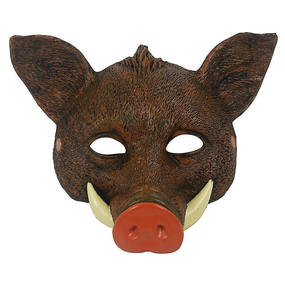 Pu Foam Pig Face Wild Boar Masks 3d Animal Cosplay Pig Head Sexy Role Play Halloween Cosplay Costume Accessories Party Props brown