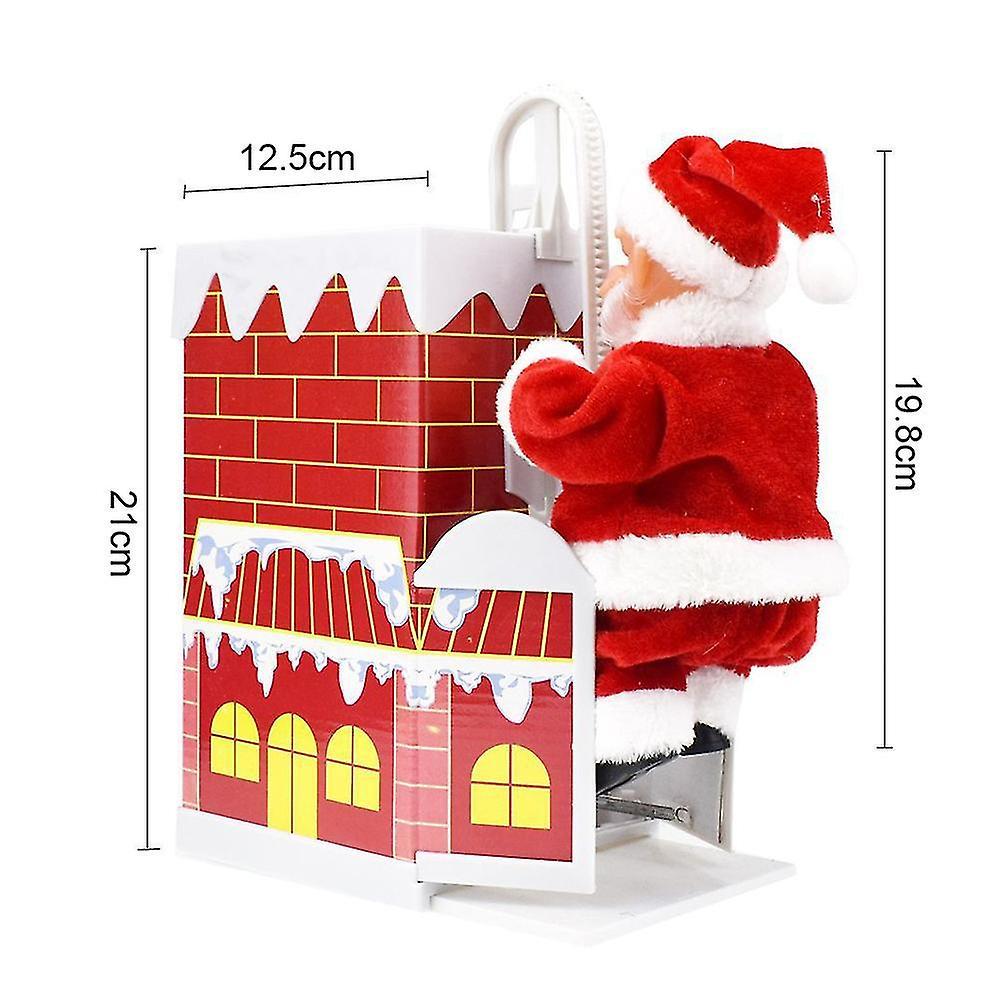 Bosheng Santa Claus Climbing Mney Doll,xmas Electric Doll,with Music For Christmas Decor Kids Gifts