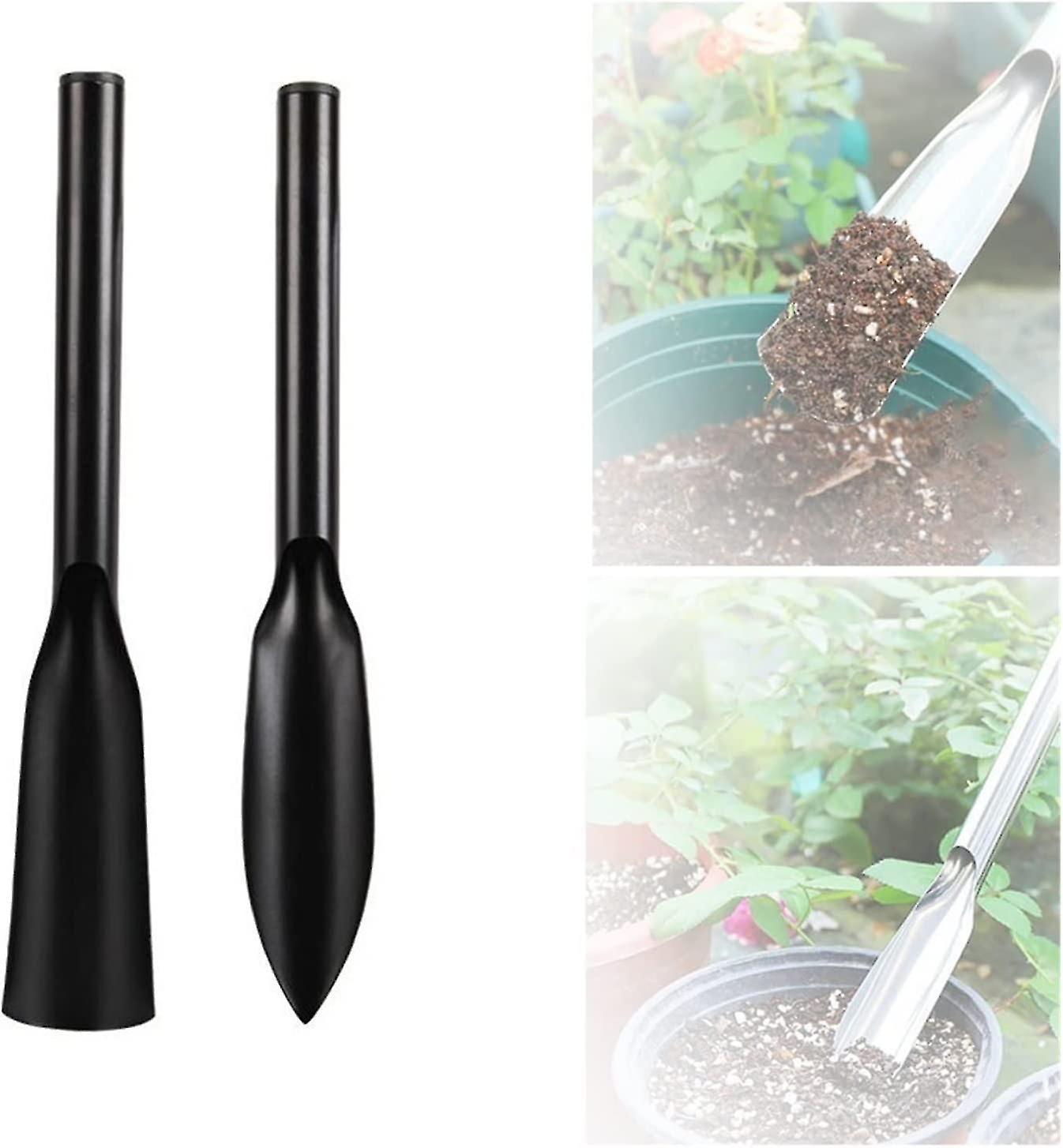 Tianzun 2pcs Gardening Shovel, Garden Hand Shovel, Stainless Steel Willow Leaf Shaped Hand Trowel Garden Tool For Planting Manganese steel - 2pcs