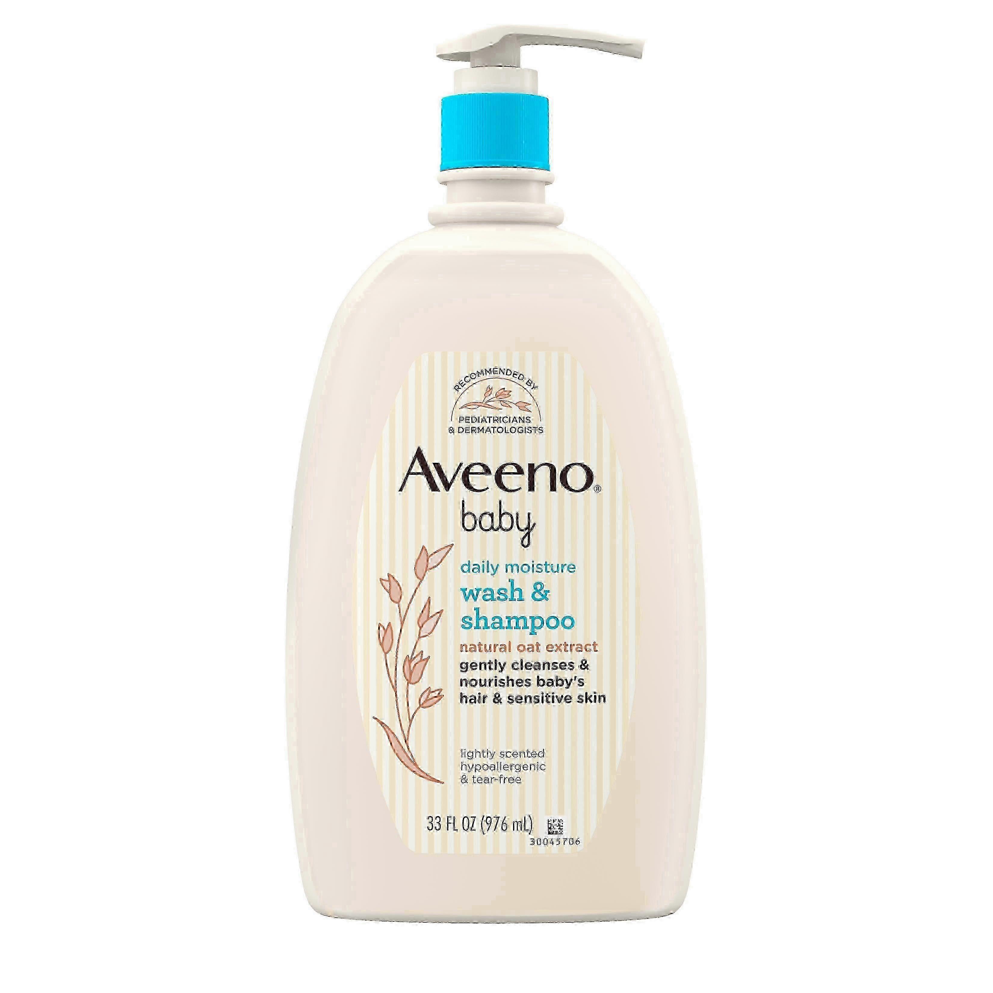 Aveeno Baby Daily Moisture Wash & Shampoo, Oat Extract, 33 Oz