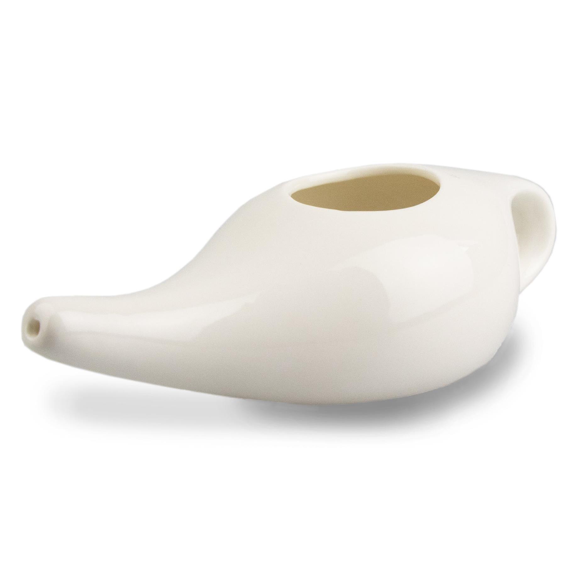 Myga Ceramic Nasal Neti Pot - Sinus Rinse Pot for Nasal Flushing, Detox, Sinus Relief, Nasal Rinse & Natural Decongesting