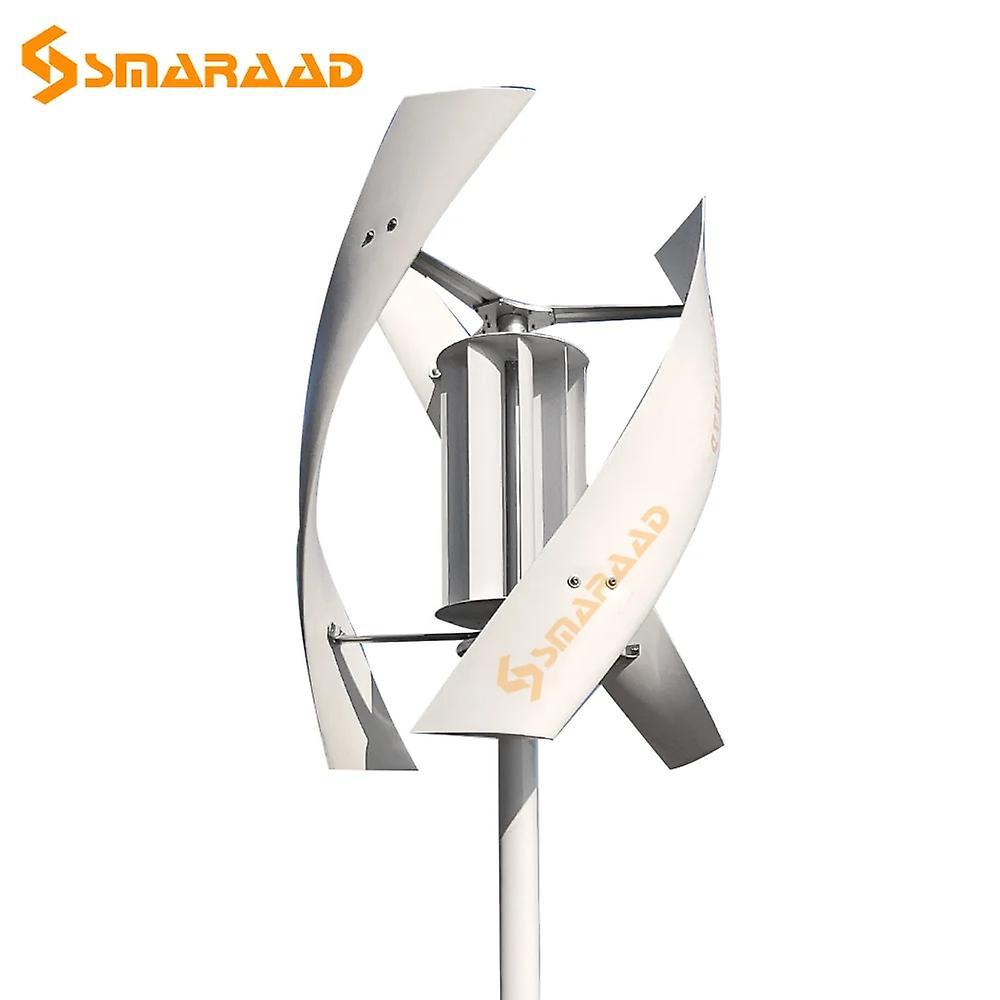 Jelivey 2000w Vertical Axis Wind Turbine Generator Complete Set 48v Windmill   220v Ac Output Household  Kit With Controller Inverter White