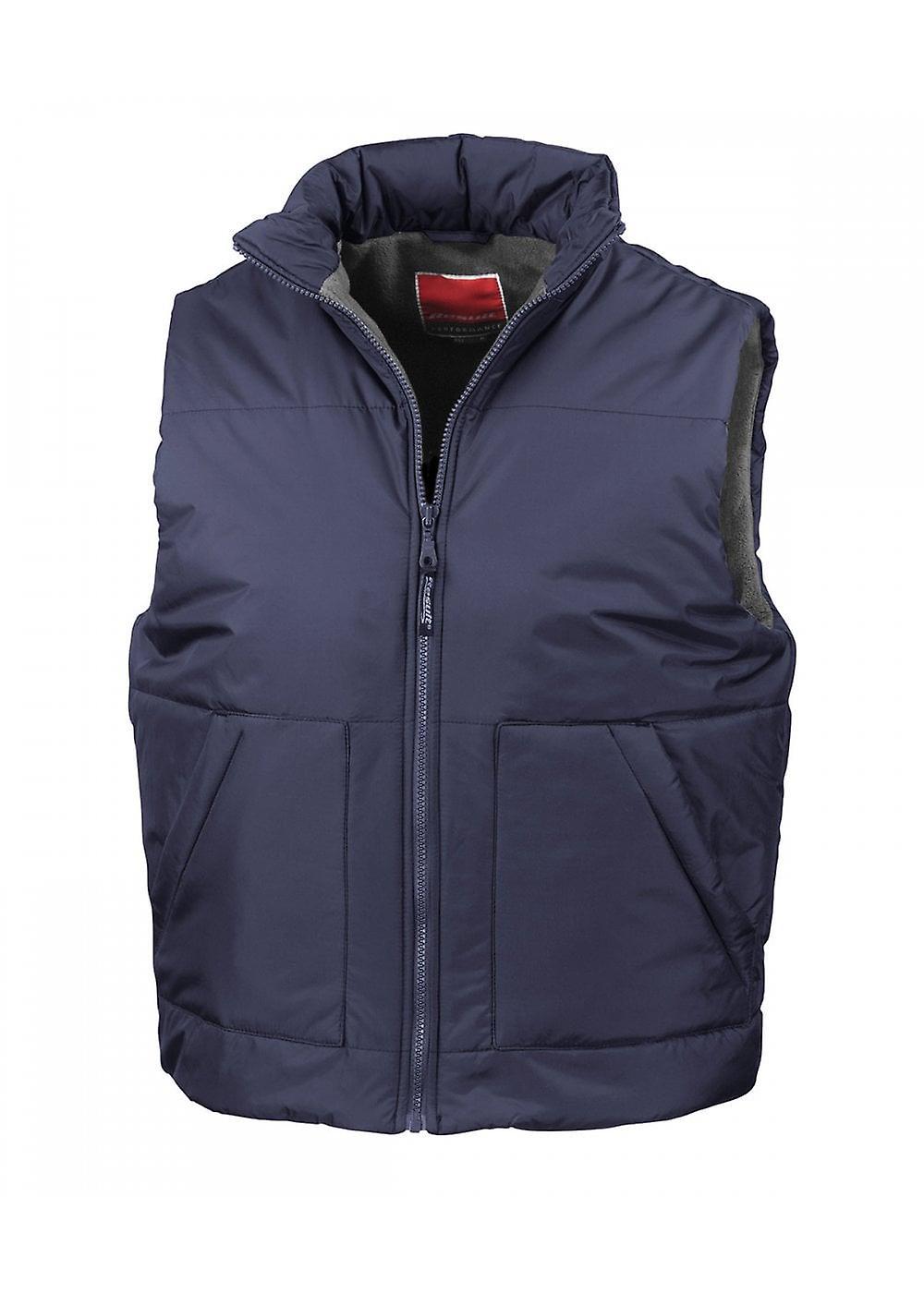 Men's Result Fleece-Lined Bodywarmer RE44A Navy