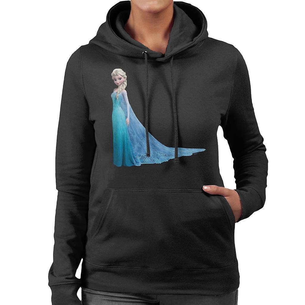 Disney Frozen Elsa Of Arendelle Women's Hooded Sweatshirt Black Medium