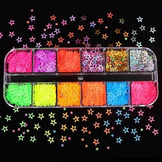 Slowmoose Holographic Nail Art Glitter - 3d Colour Full Flakes 12KXX