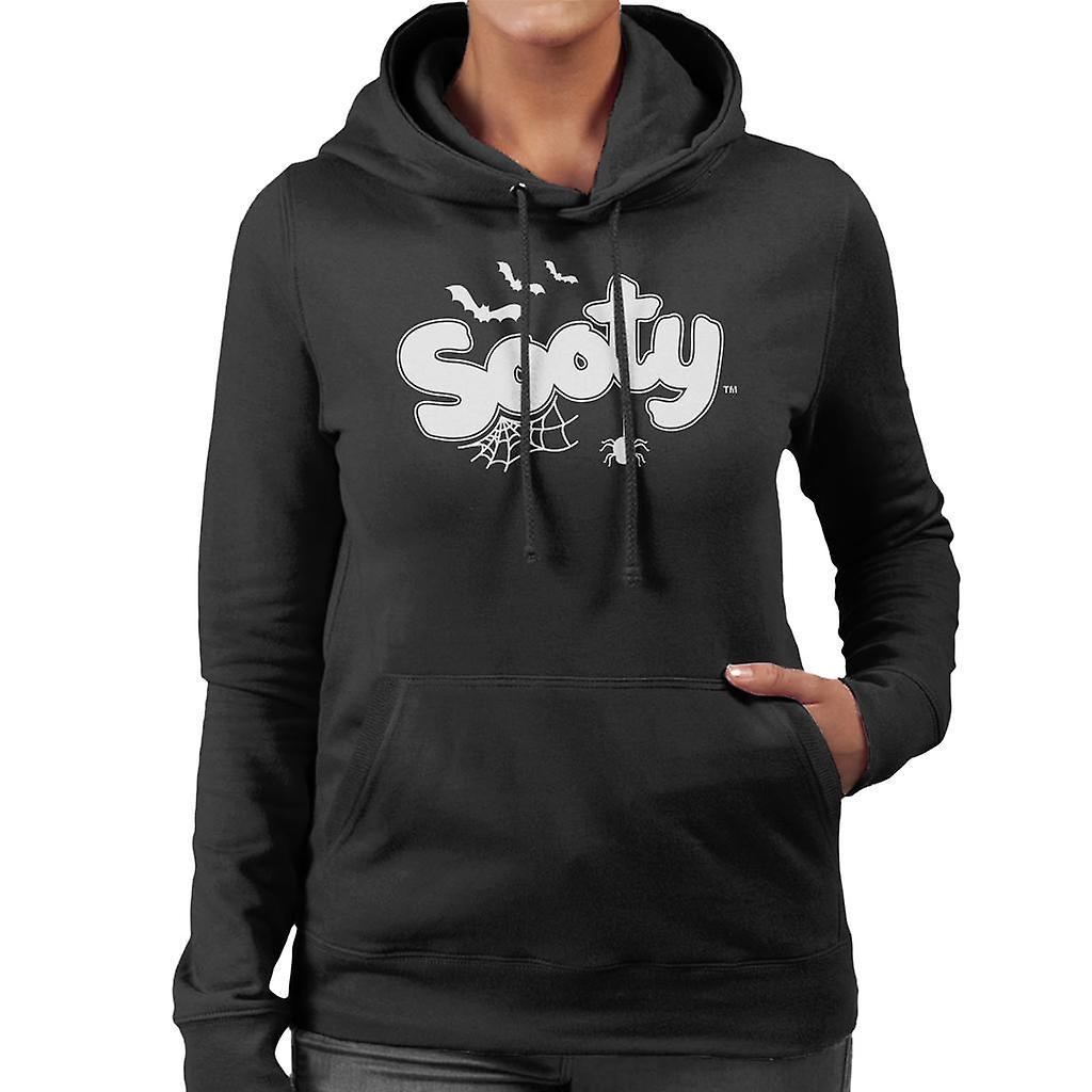 Sooty Halloween Glow In The Dark Logo Women's Hooded Sweatshirt Black Medium