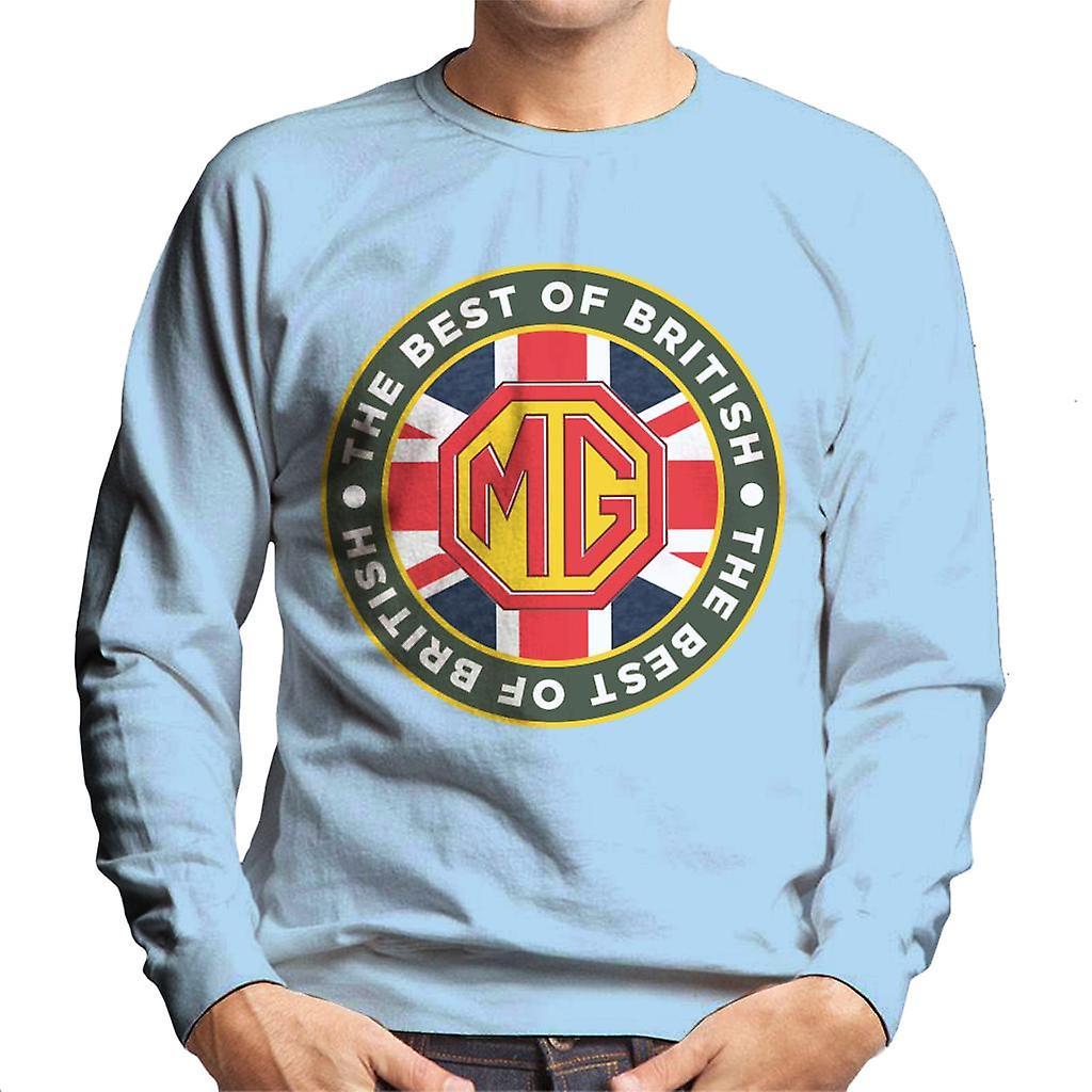 MG The Best Of British Motor Heritage Men's Sweatshirt Sky Blue X-Large