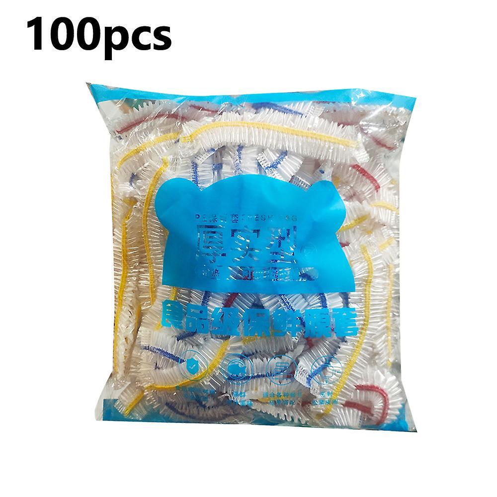 Huamade 100pcs Disposable Plastic Bag Food Cover Wrap Elastic Food Bags Storage Kitchen Organizer Fresh Bag For Fruit Bowls Caps Packing 100PCS2