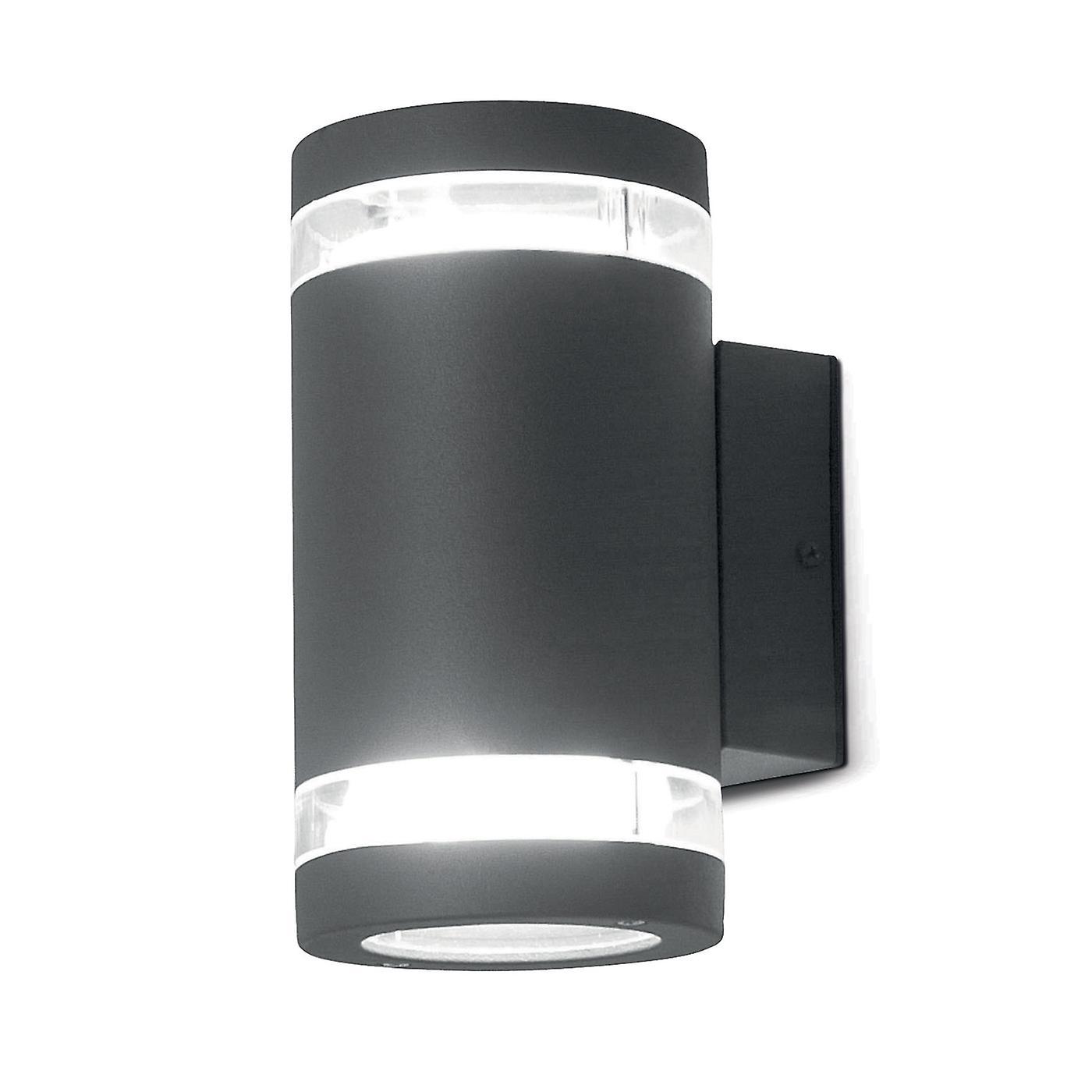 Magnus 2 Light Outdoor Up Down Wall Light Graphite IP44