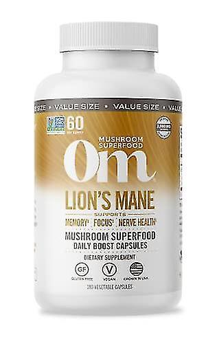 Om mushroom superfood lion's mane mushroom capsules 180 count